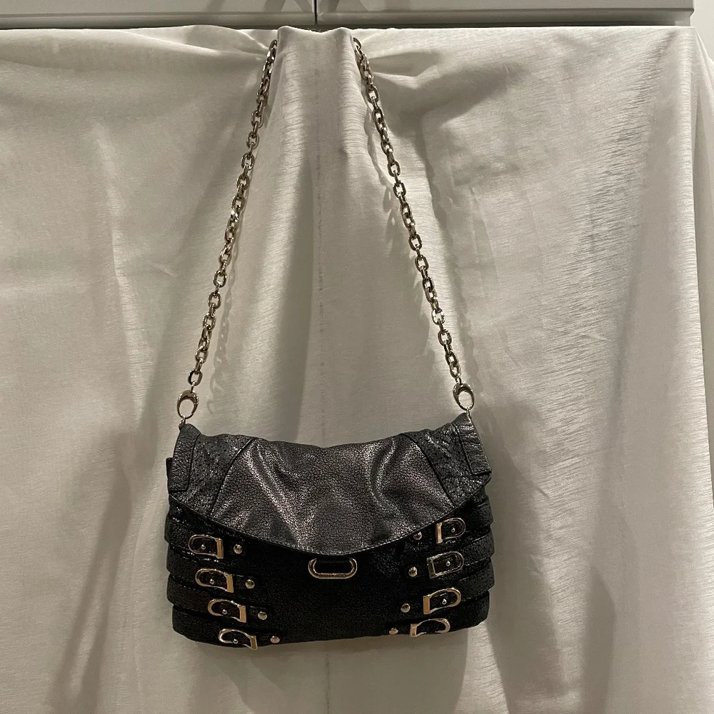 Jimmy Choo Small Blythe Black Leather Shoulder Bag - Picture 4 of 14